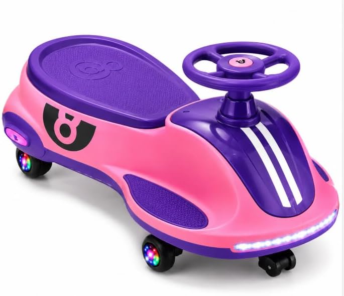 12V Electric Wiggle Car Ride on Toy with 360° Spin